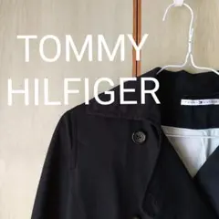 TOMMY HILFIGER　トレンチコート　Ｓ　黒　アンシメントリー