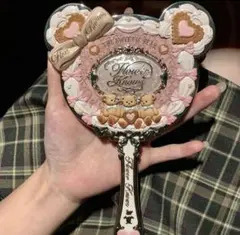 【セール】フラワーノーズ　スウィーティーベア　コレクション　ハンドミラー　ピンク