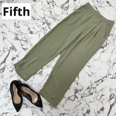【最終セール】fifth スラックス グリーン パンツ オフィスカジュアル OL