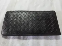BOTTEGAVENETAイントレチャート 長財布ブラック