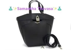 【美品】サマンサタバサ レザー 2WAY ショルダー トート ハンドバッグ