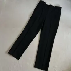 【美品】ユニクロ ブラック スラックス M センタープレス ストレートパンツ