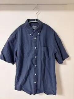 UNIQLO ユニクロ　ネイビー ボタンダウン 半袖シャツ Mサイズ