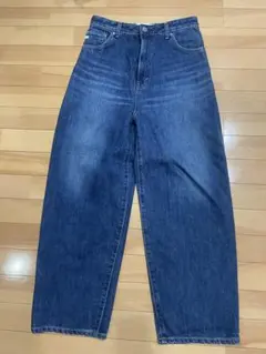 SOMETHING ワイドレッグデニム ダークブルー