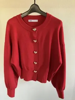 ZARA ハートボタンニットカーディガン