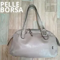 美品　ペレボルサ　トートバッグ　レザー　光沢　チャーム　PELLE BORSAのサムネイル