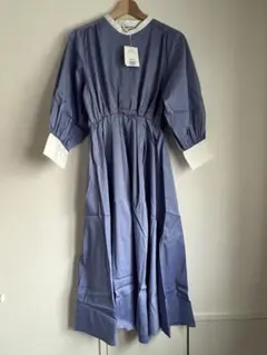 新品　パールボタン　シャツワンピース　スリーサイズ