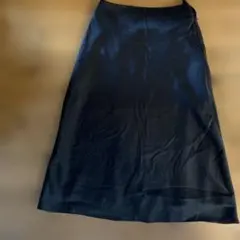 ブラックロングスカート ポリエステル97%