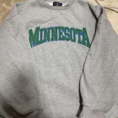 MINNESOTAロゴ入りグレー スウェット グレー L 古着
