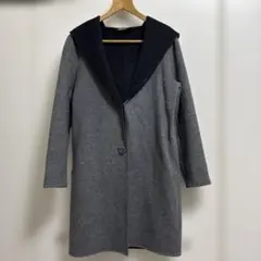 DKNY カシミヤ ダブルフェイス フーデットコート　M-Lのサムネイル