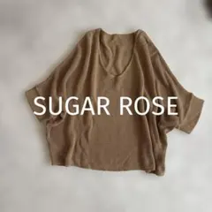SUGAR ROSEシュガーローズ　透かし編みドルマンスリーブサマーニットのサムネイル