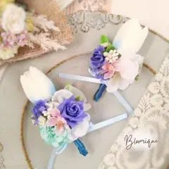 親子コサージュ ペア 2個セット チューリップ 桜 親子ペア 2wayクリップ