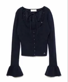 andmary Mila ribbon knit tops - メルカリ