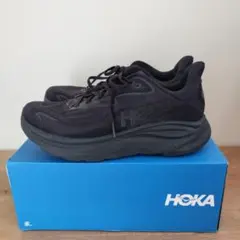HOKA CLIFTON 10 WIDE 27cm ブラック
