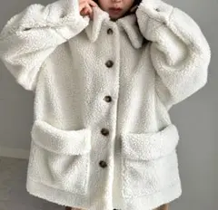 RANAN ステンカラーボアミドルコート