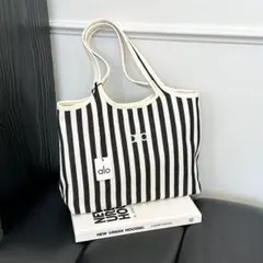 alo 赤と白のストライプ トートバッグ - メルカリ