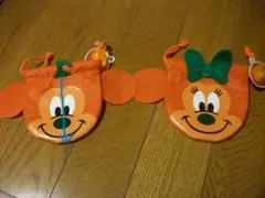 ハロウィン　ミッキー&ミニー　巾着ポーチ