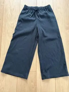 GU ストライプ ワイドパンツ 120