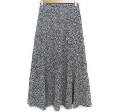 RETRO GIRL 美品 スソケシプリーツスカート　花柄フレアロングスカート