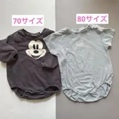ミッキーマウスとsaltロンパースセット 秋冬＆春夏