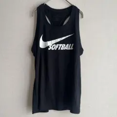 나이키 레이서백 프린트 M 블랙 폴리에스터 스포츠 탱크탑
