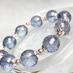 水晶＋ゴールド♡コスモオーラ ブラジル産天然水晶 128面カットブレスレット