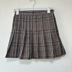 WEGO チェックプリーツスカート　スクールスカート　Lサイズ