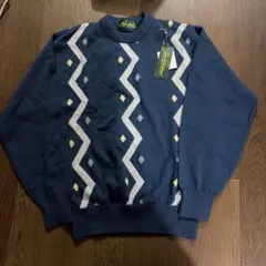 Joel Spickaus ネイビー セーター M ウール100% ヴィンテージ