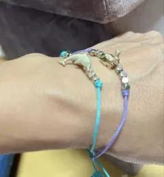 イルカ　ト　ウサギ　モチーフ ブレスレット 2点セット
