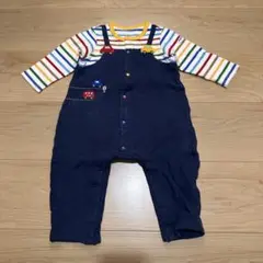 ミキハウス ロンパース 重ね着風 80 サロペット