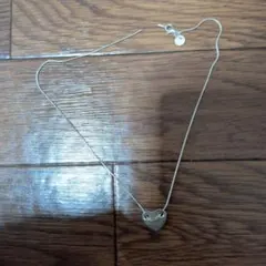 Italy SILVERぷっくり ハート型 ネックレス古着USEDヴィンテージ