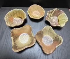 시가라쿠야키 야야마 가마 변형 작은 화분 5 손님 세트 도자기 있음 명접시 일식기