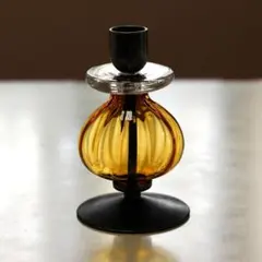 【刻印】エリックホグラン　キャンドルスタンド オニオン型　アンバー 05