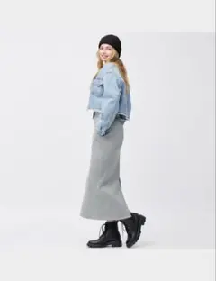 スウェットナローロングスカート