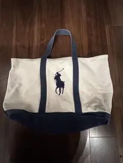 Ralph Lauren トートバッグ アイボリー/ネイビー
