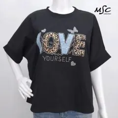 新品未使用　MSC【M~L】蝶LOVEレオパードTシャツ
