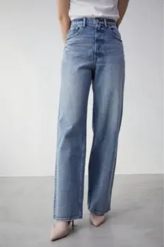 ハイウエストデニムワイド《AZUL by moussy》