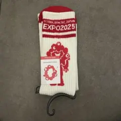 EXPO2025 ミャクミャク ソックス ライン柄 レッド 23-25cm