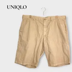 ユニクロ チノショートパンツ 無地 大きいサイズ XXL ベージュ