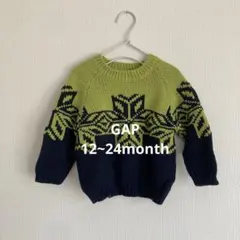 【GAP／12~24month】ニット セーター グリーン ネイビー