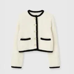 【EIMY ISTOIRE】TEDDY KNIT JACKET テディニットのサムネイル