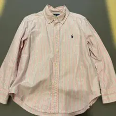 ラルフローレン 長袖シャツ 120cm ピンク ストライプ