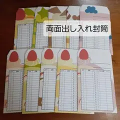 両面出し入れ封筒　貯金封筒　ケーキ柄