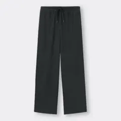 GUリブプルオンパンツXL(丈標準68.0～72.0cm)ブラック黒ジーユー