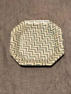 陶芸家 會田雄亮 練込の器 角皿 小皿 5枚セット 會田雄亮 忍野窯 練り込み角皿 角プレート 2枚組 作家もの