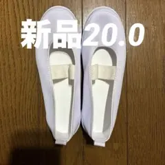 ホワイト スリッポン 上履き 20.0cm