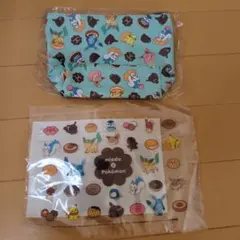 ミスド＆ポケモン　ポーチとジッパーバッグのセット