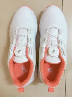 adidas ゴルフシューズ レディース BOA ホワイト オレンジ