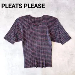 PLEATS PLEASE 半袖 ボーダー カットソー プルオーバーのサムネイル