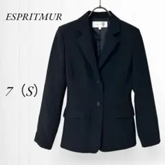《エスプリミュール》テーラードジャケット/オフィス/OL/通勤/S/ブラック/黒